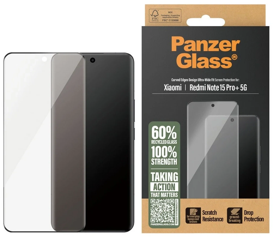 Panzerglass Xiaomi Redmi Note 15 Pro+ stikliukas, skaidri, 3 nuotrauka